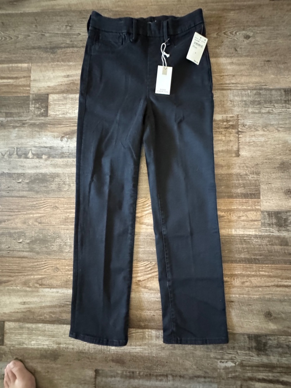 Good American pull on black Straight-Leg Pants size 29